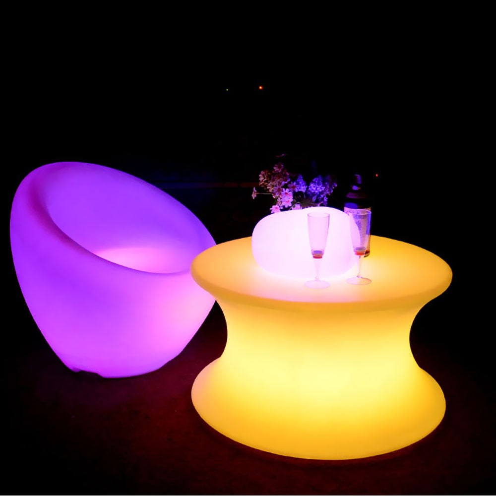 LED Cotton Reel Shaped Lounge Table