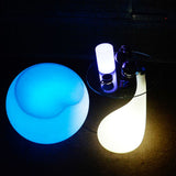LED Light Up Side Table with Glass Top